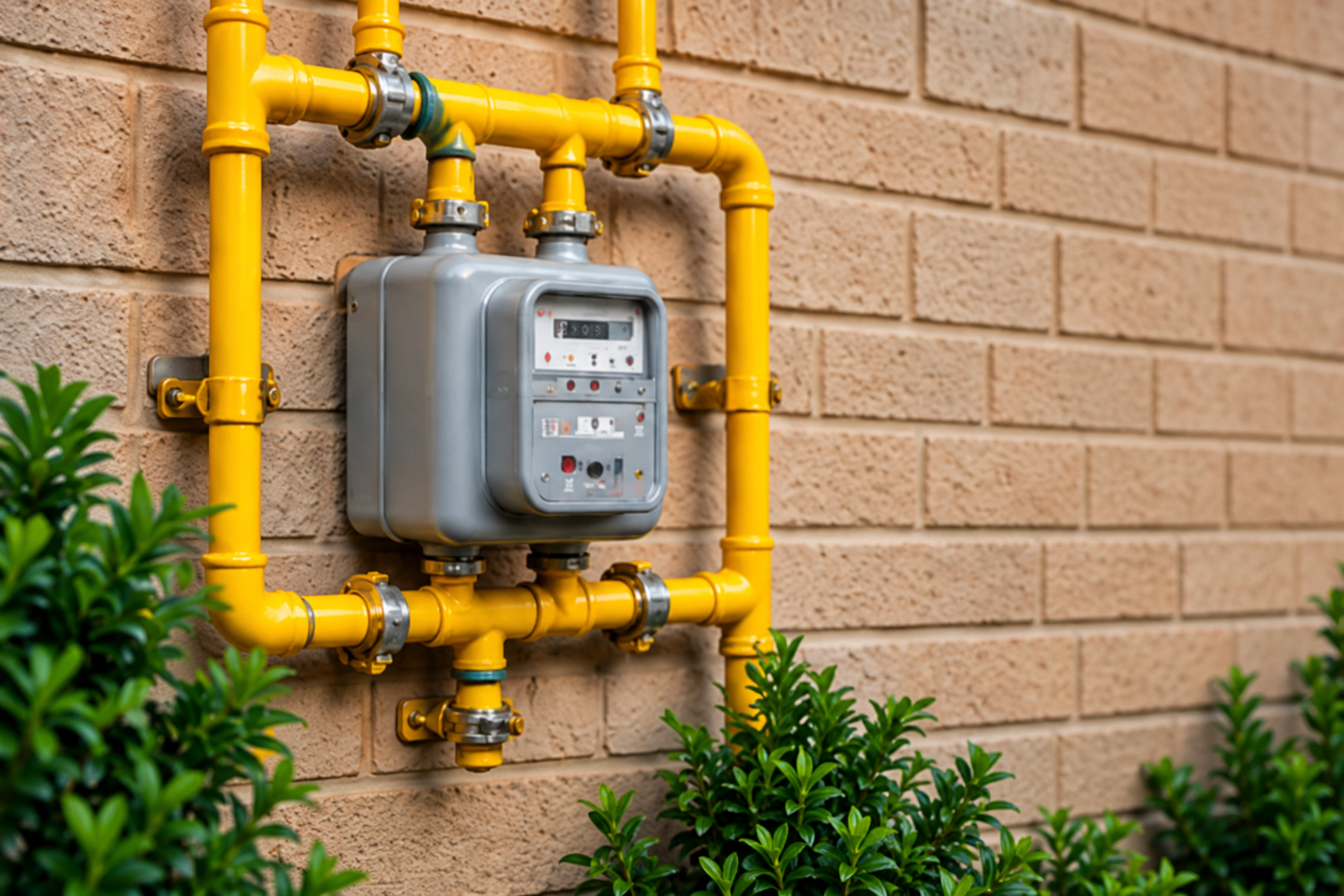 Natural Gas Meter and Pipe Installation