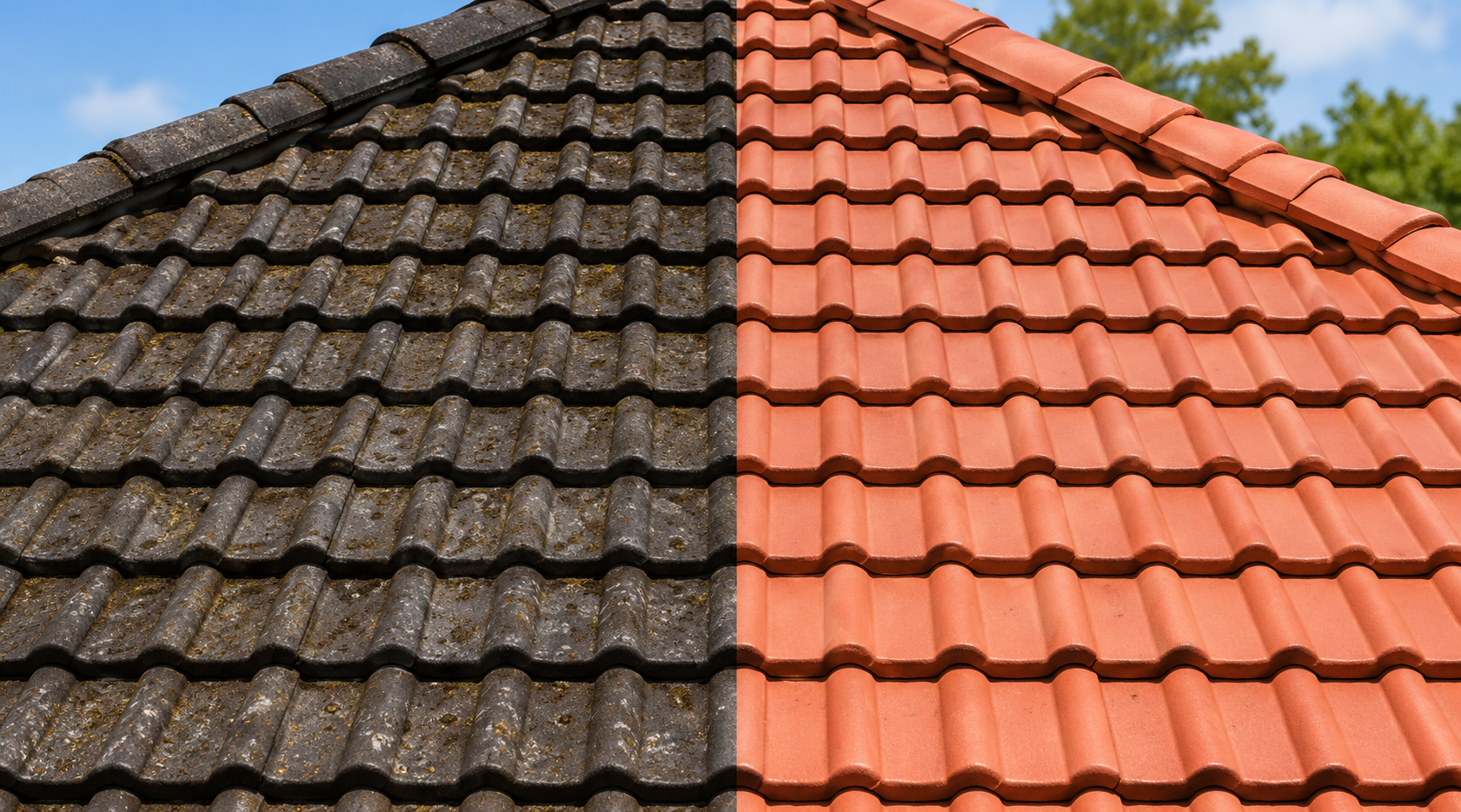 Before and After Roof Restoration