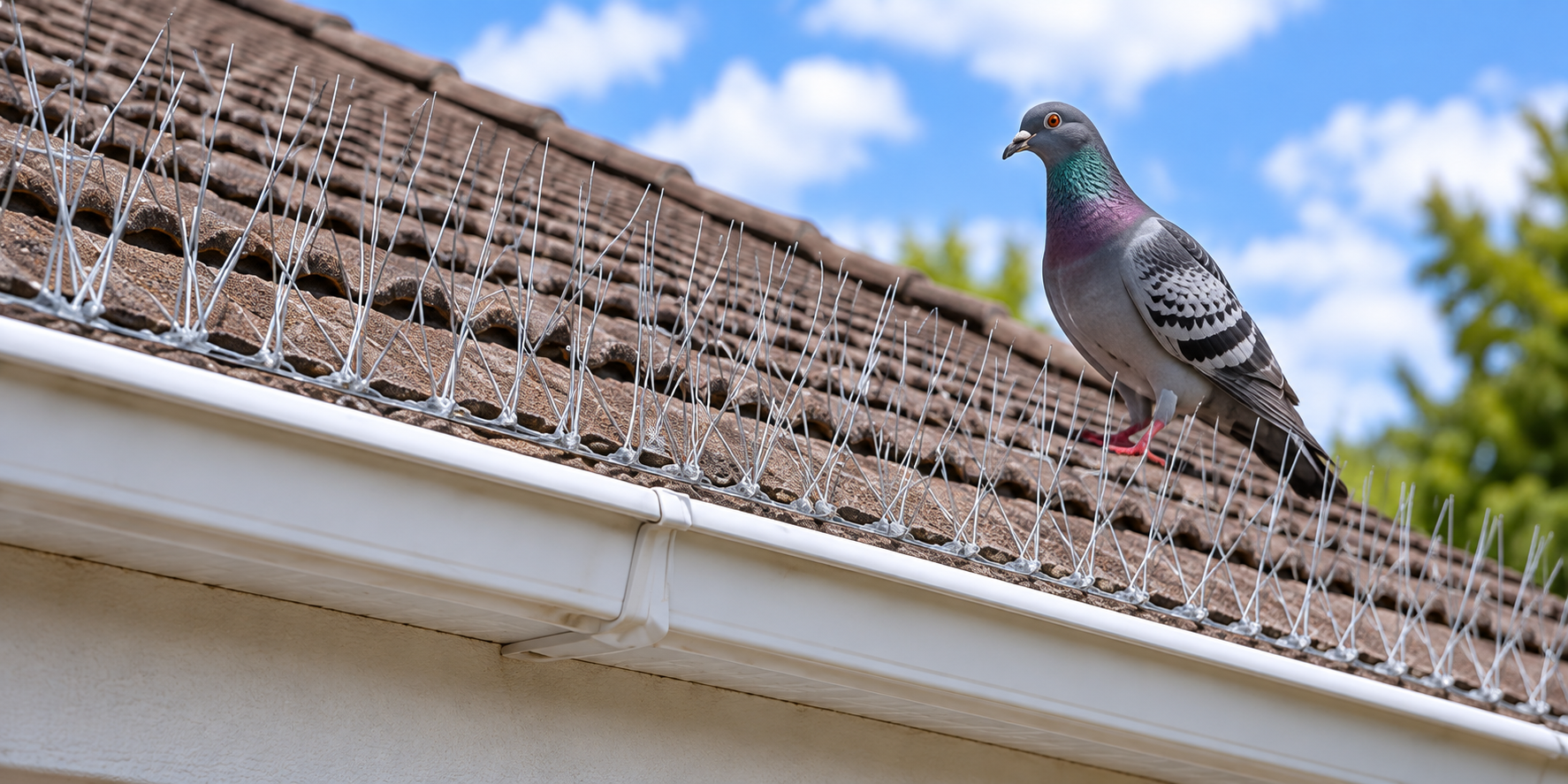 Bird Spike Gutter Installation